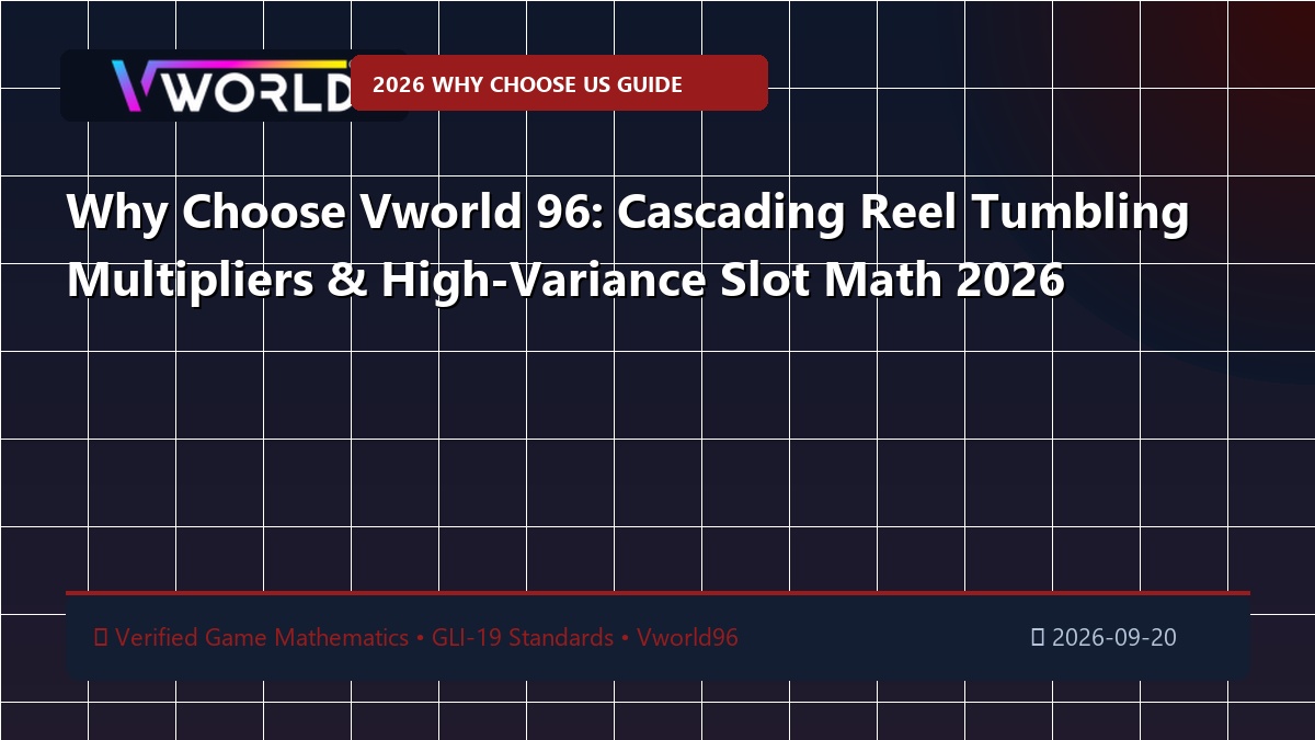 Why Choose Vworld 96: Cascading Reel Tumbling Multipliers & High-Variance Slot Math 2026